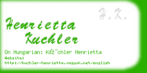 henrietta kuchler business card